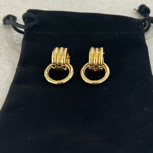 Ask and Embla Gold Ear Lobe Cuffs for stretched ears